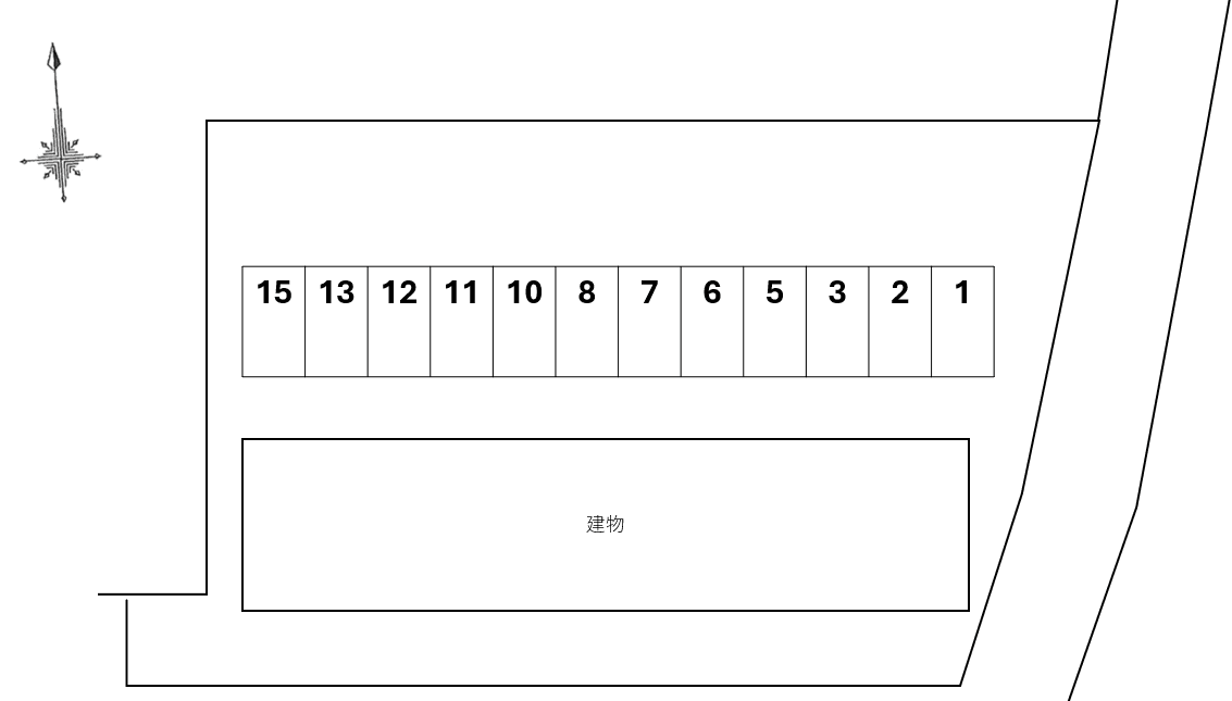Ｈａｒｖｅｓｔの駐車配置図