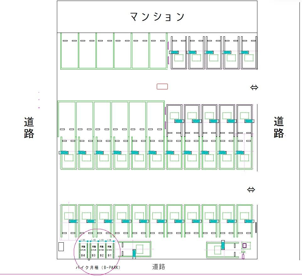 B-PARK9ふじみ野駅東口前№1の駐車配置図