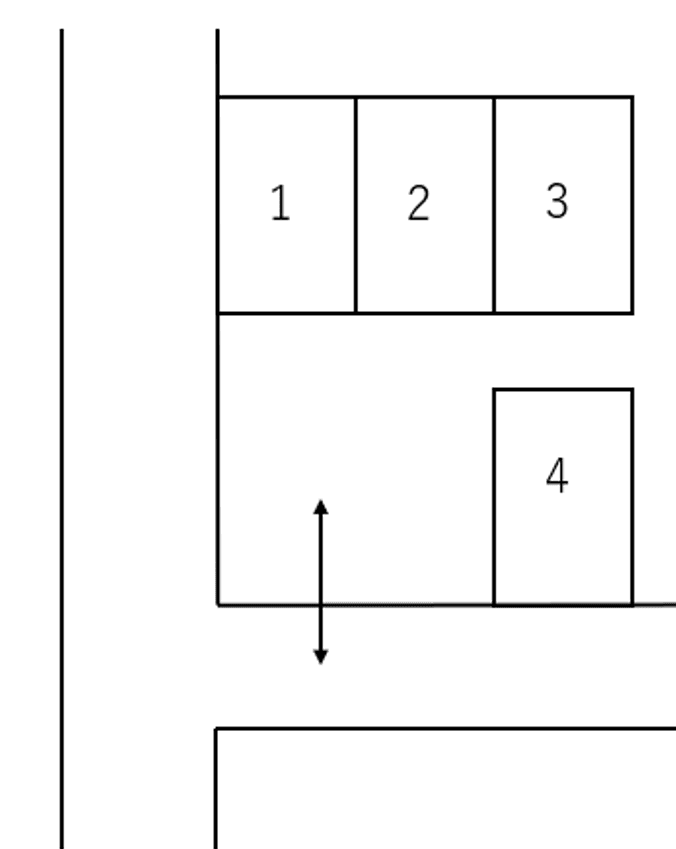 生野駐車場の駐車配置図
