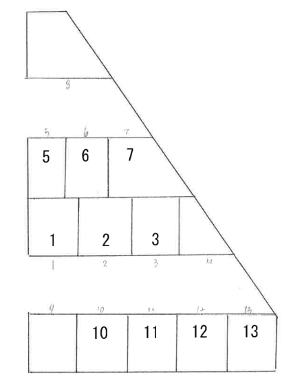 木村駐車場の駐車配置図