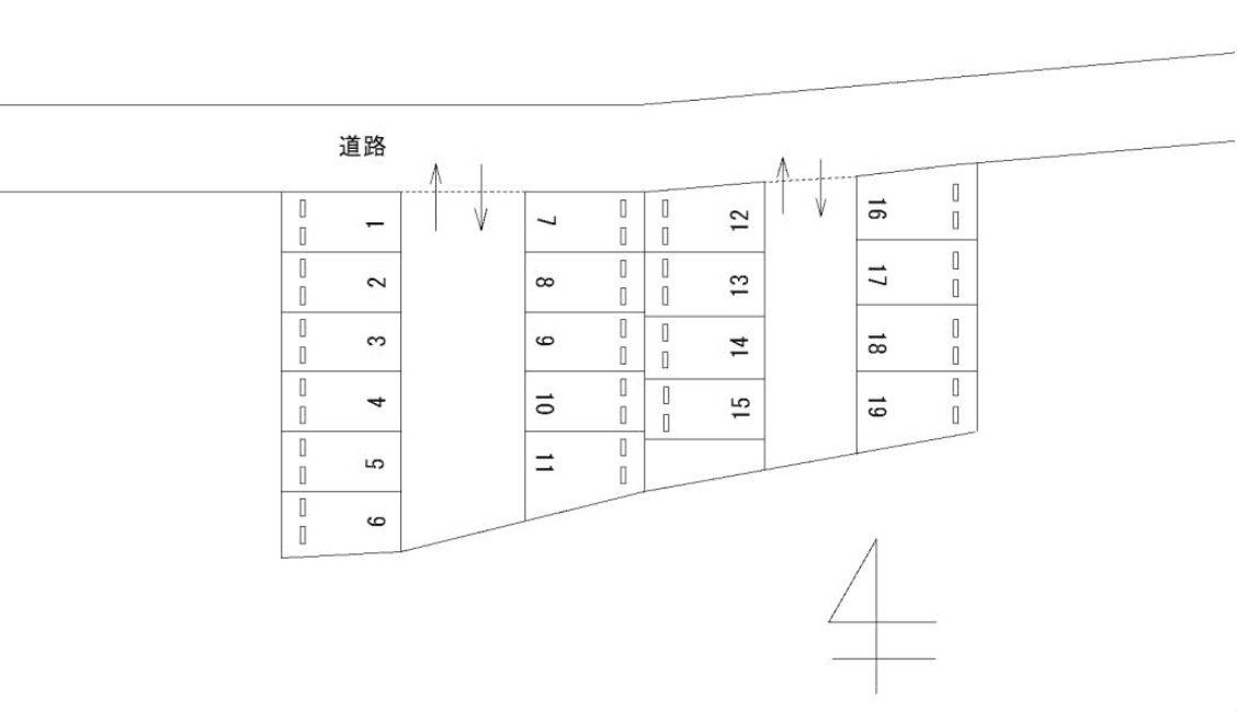 FK極楽寺駐車場の駐車配置図