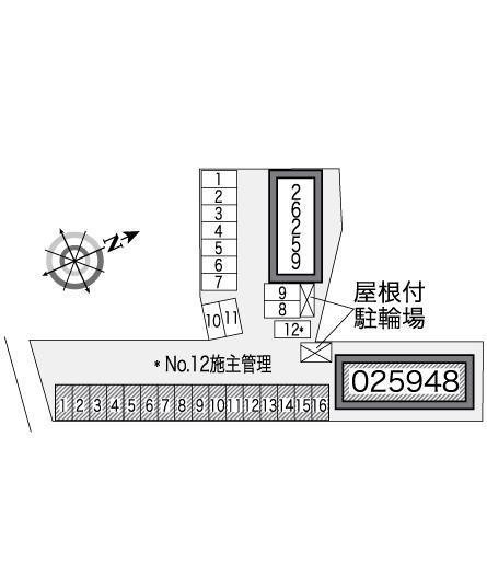 アロハＡ(25948)の駐車配置図