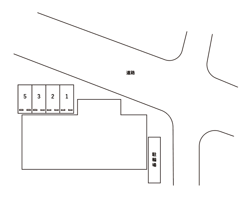 アンプルール　フェール　ルージュ駐車場の駐車配置図