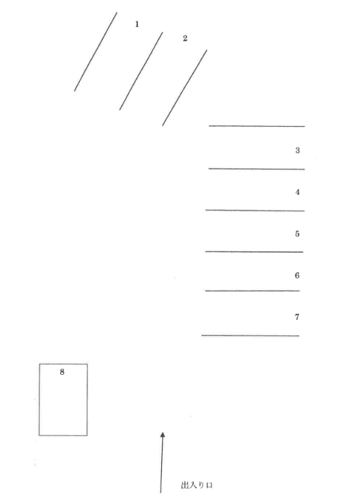 平垣佐野駐車場の駐車配置図