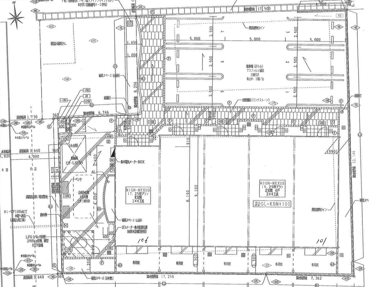 Ｖｉｌｌａ Ｔａｋａｍｉｄｏの駐車配置図