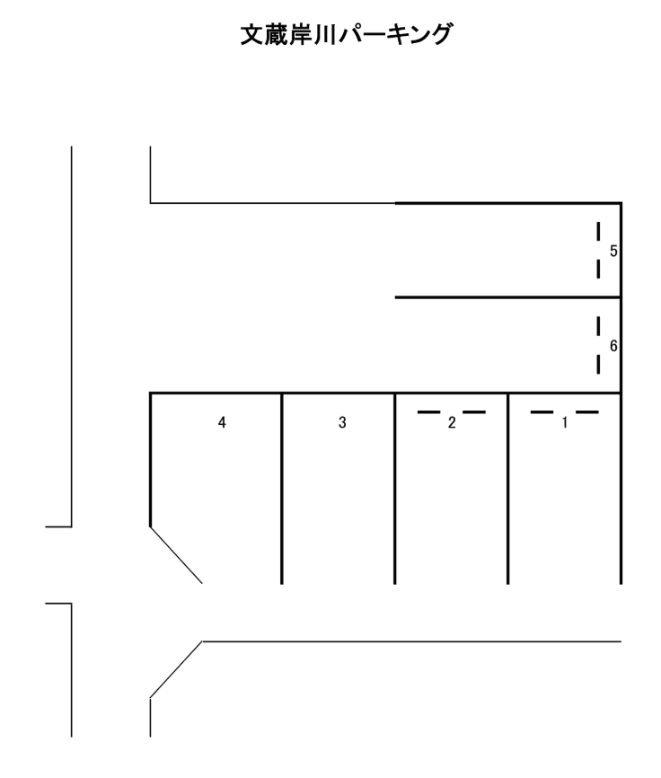 文蔵岸川パーキングの駐車配置図