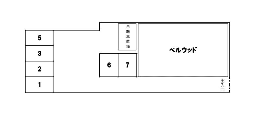 ベルウッド駐車場の駐車配置図