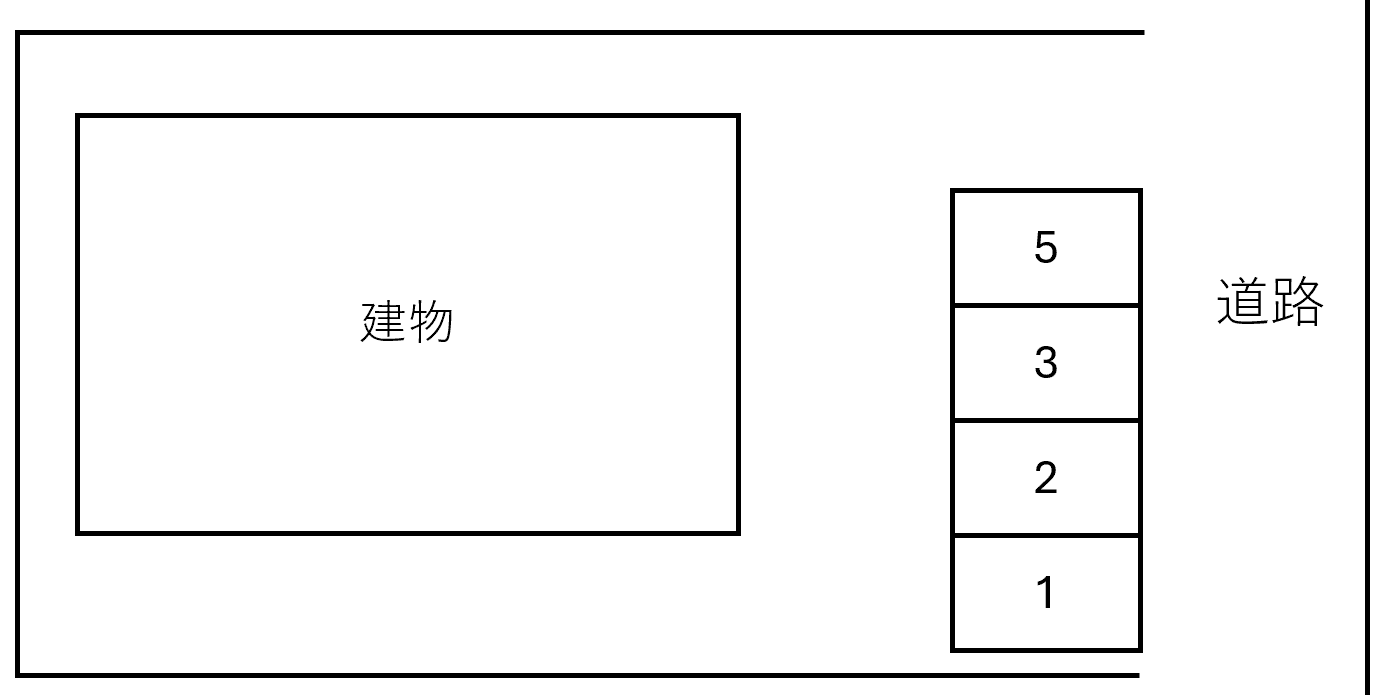 Kspiritこけ桃の駐車配置図