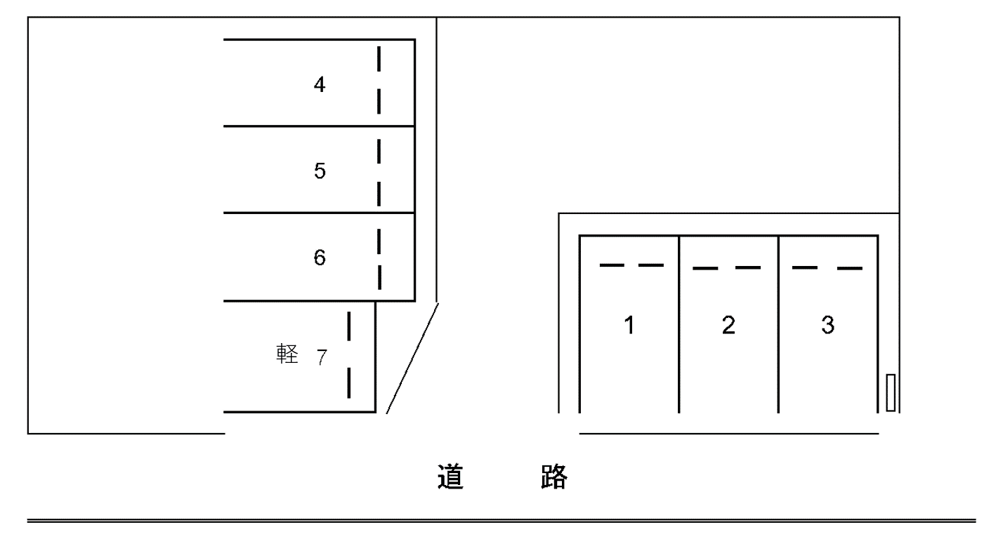 花畑宮本月極駐車場の駐車配置図