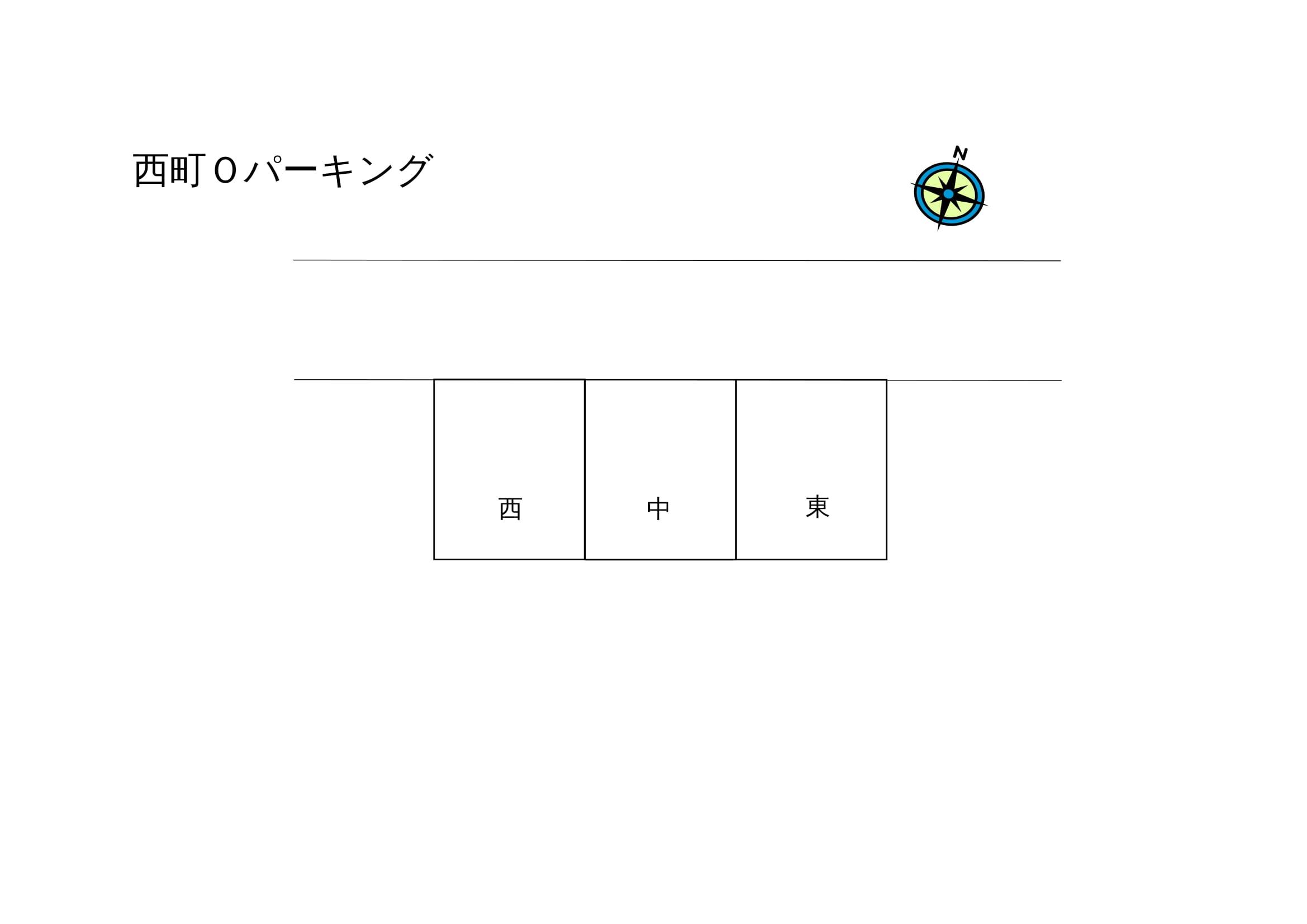 西町Ｏパーキングの駐車配置図