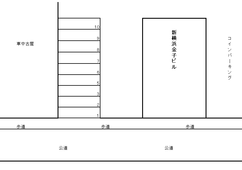 新横浜金子ビルの駐車配置図
