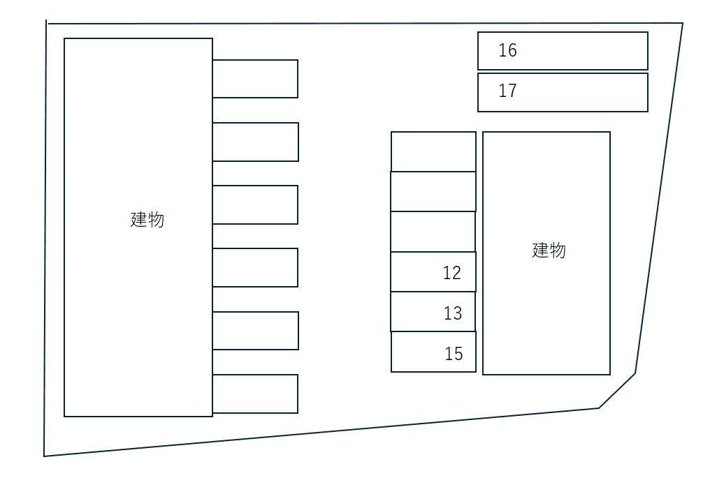 ポンテカーサ　Ⅰ別駐車場の駐車配置図