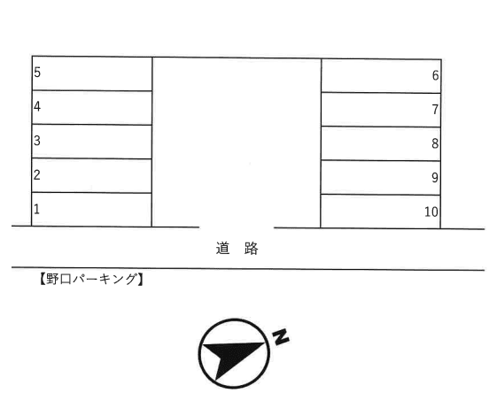 野口パーキングの駐車配置図