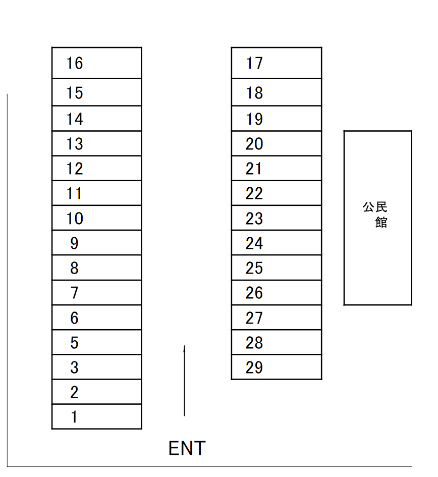 今井一丁目駐車場の駐車配置図