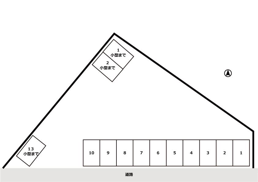 荏隈月極駐車場の駐車配置図