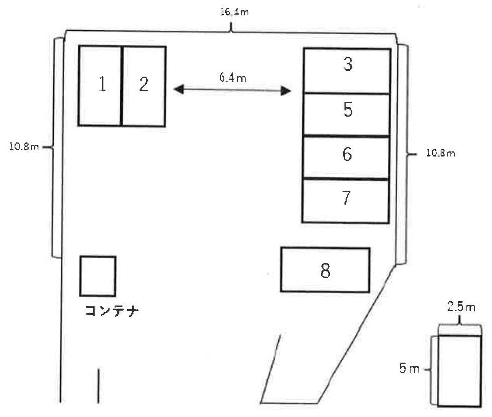 下新倉二丁目5955駐車場の駐車配置図