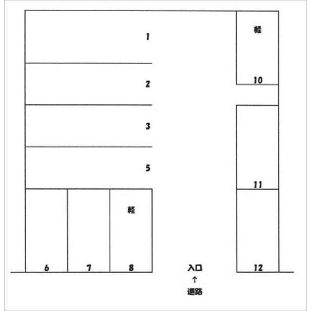 北安江3丁目Tパーキングの駐車配置図