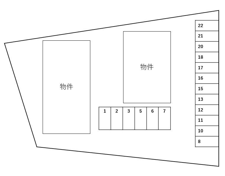 リュー榧の実Ａの駐車配置図