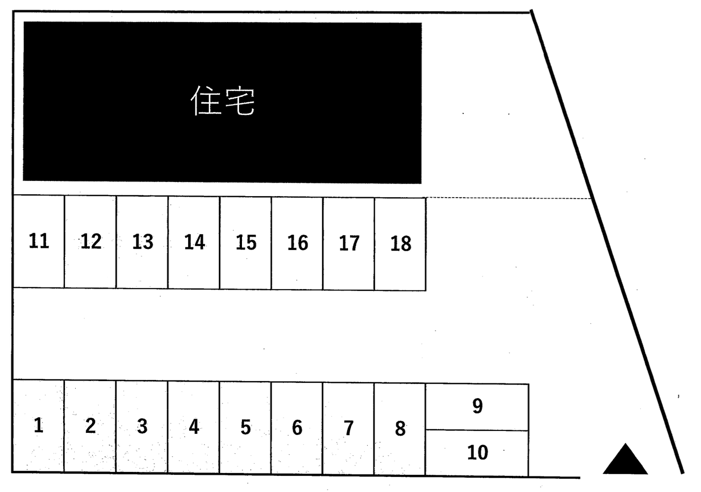 西若町TIパークの駐車配置図
