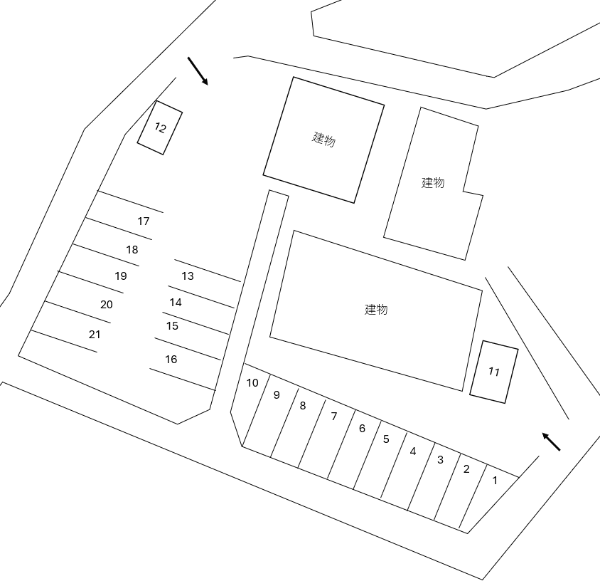 ０５・第３三田菊一駐車場の駐車配置図