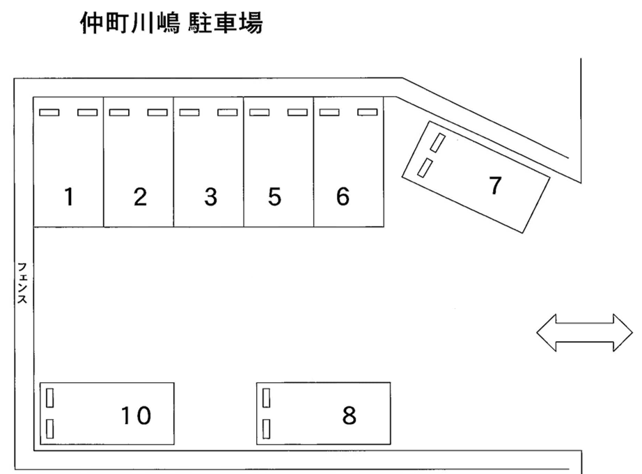 仲町川嶋駐車場の駐車配置図