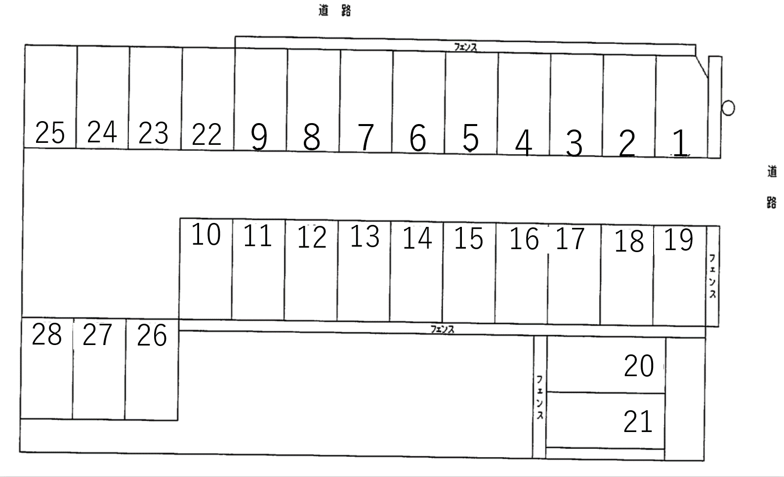 山王２丁目第２パーキングの駐車配置図