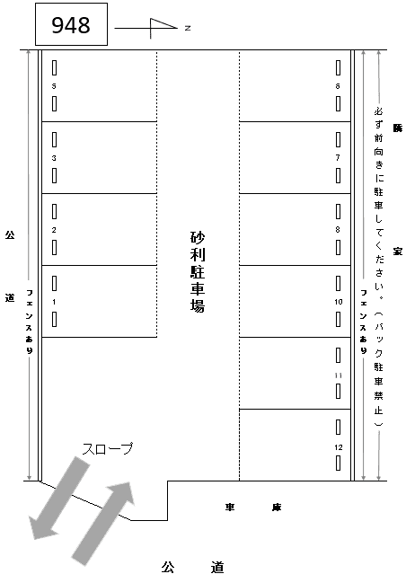 J-948の駐車配置図