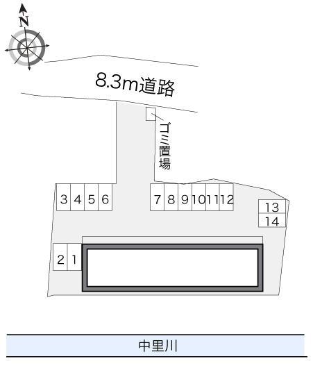 グレイス多良見(21145)の駐車配置図