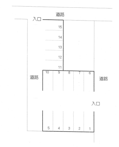 時任町Ａの駐車配置図
