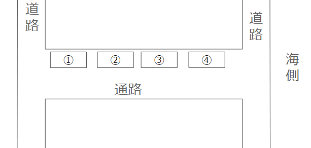 来山貸駐車場の駐車配置図
