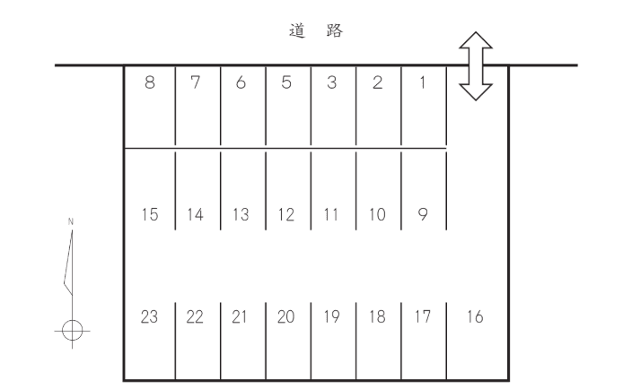 川澄町２丁目（坂井）Pの駐車配置図