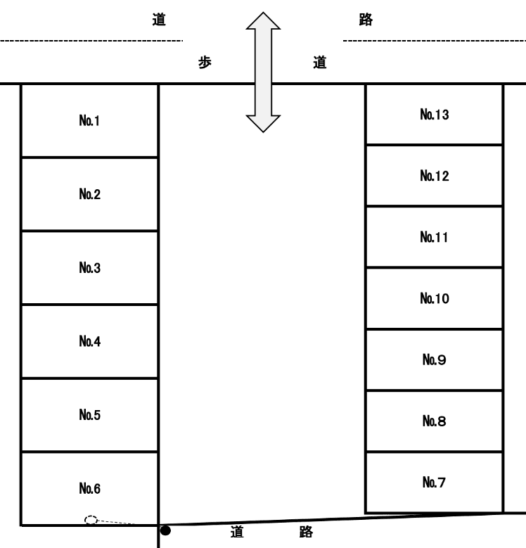 繁田鍵山駐車場の駐車配置図