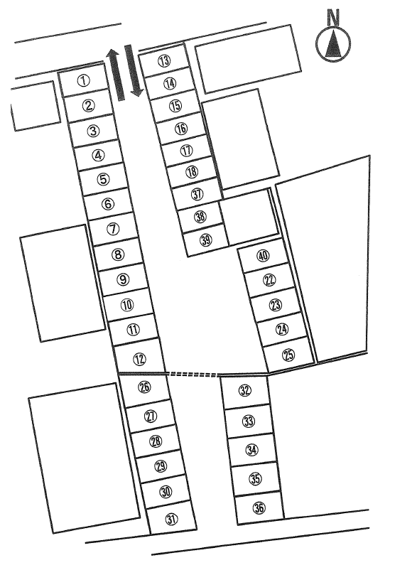 撫川198駐車場の駐車配置図