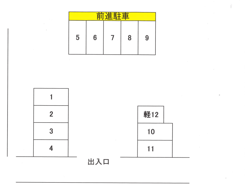 加107852駐車場の駐車配置図