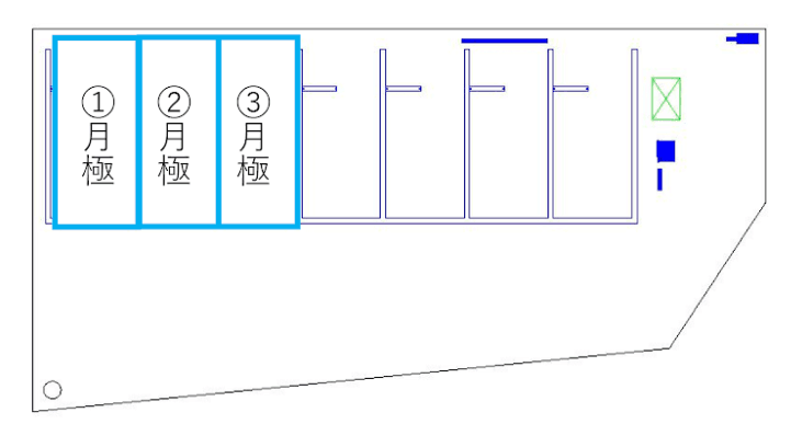 高塚駅前第４の駐車配置図