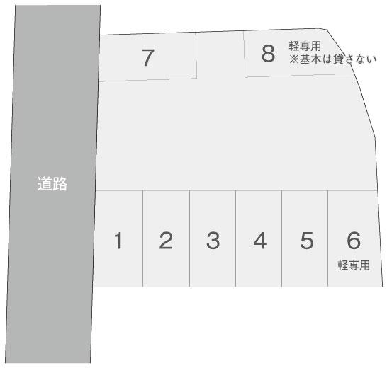 あずまや駐車場の駐車配置図