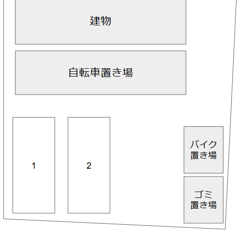 クリエオーレ北中振の駐車配置図