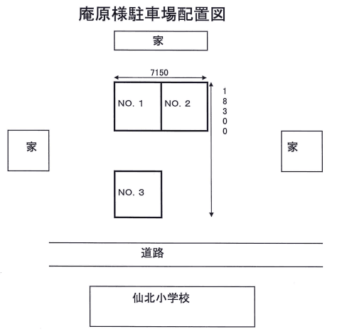 庵原駐車場の駐車配置図