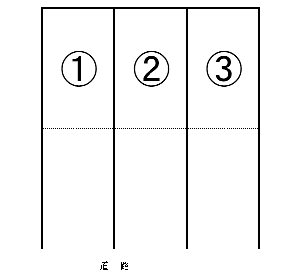 榴岡第五駐車場の駐車配置図
