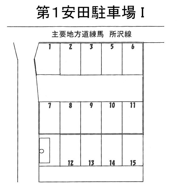 第１安田駐車場の駐車配置図