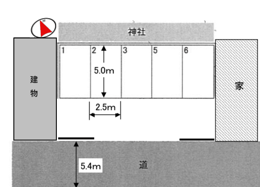 星ノ森駐車場の駐車配置図