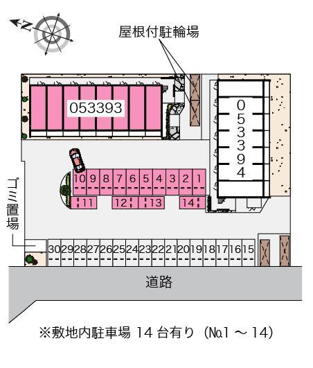 ラシュレ　博多Ⅱ(53393)の駐車配置図