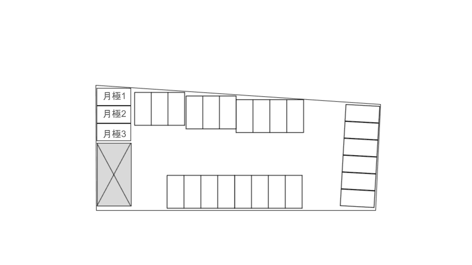 五軒町第二の駐車配置図