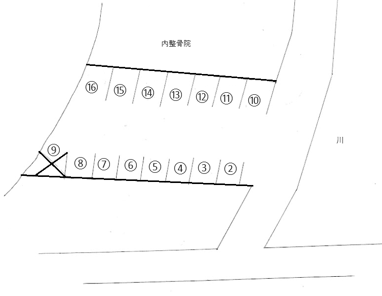 安楽駐車場の駐車配置図