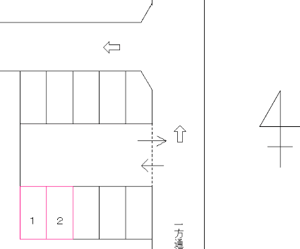 FK下方町4-26パーキングの駐車配置図