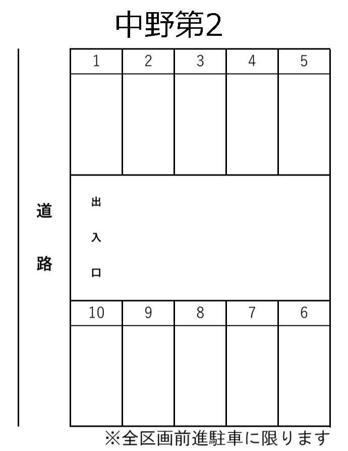 中野第2の駐車配置図