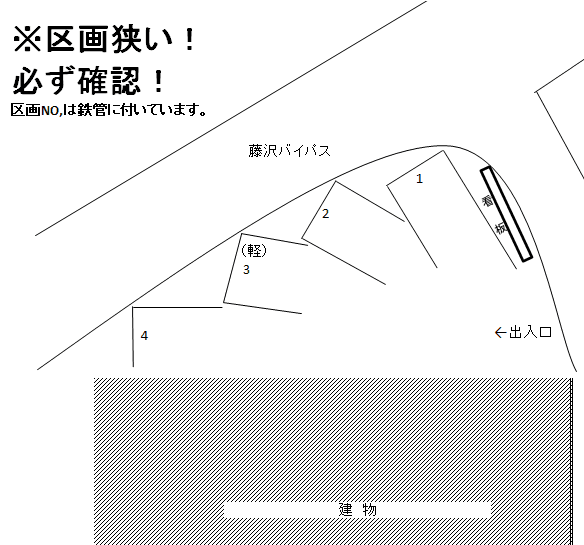 城南マルマ第３駐車場の駐車配置図