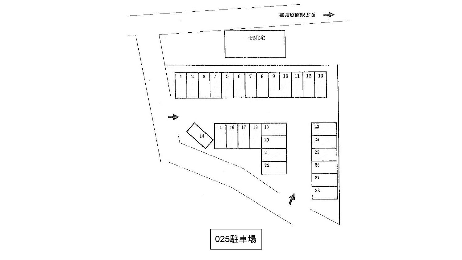 ０２５駐車場の駐車配置図