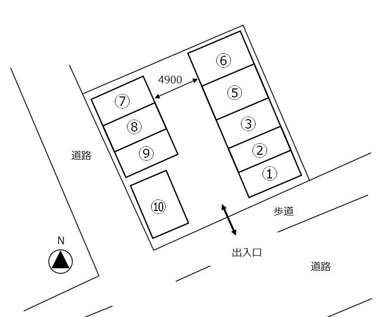 I田の口3丁目パーキングの駐車配置図