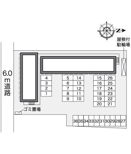 Ｋ(25357)の駐車配置図